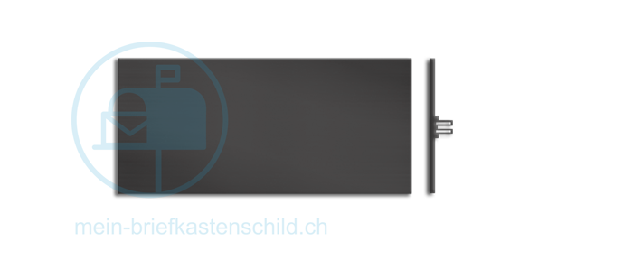 Klingelschild Schweizer IT25 54 x 25 Alu Schwarz